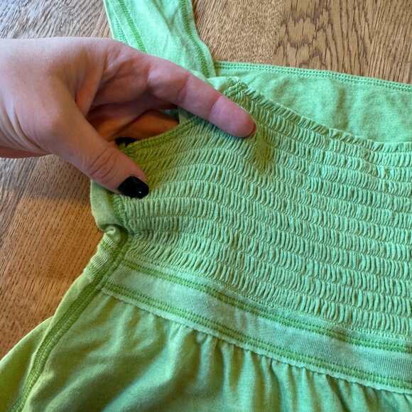 Hollister Green Babydoll Tank Top Y2K Embroidered Size Small - Picture 4 of 7